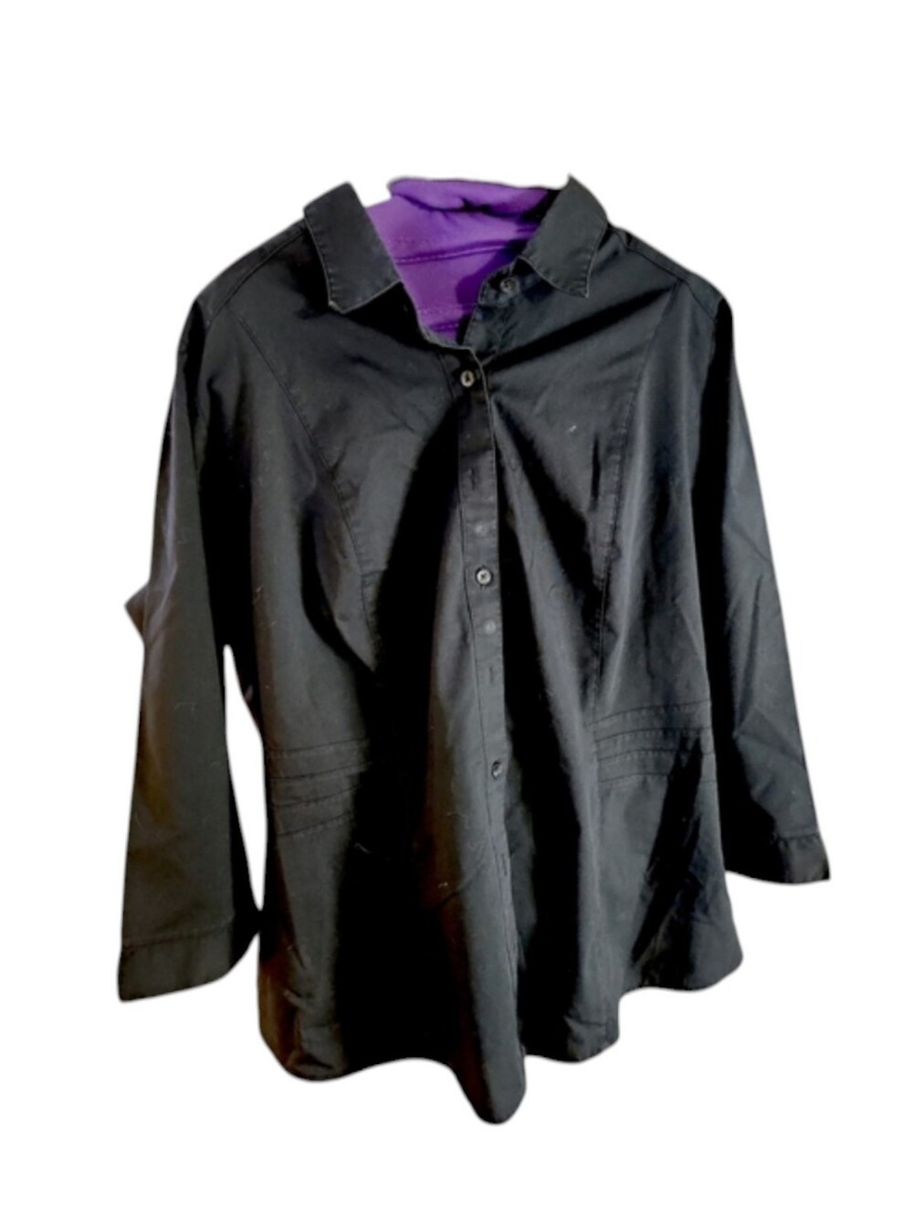 M&S Collection Womens Classic Black Polyester Blouse Size XL